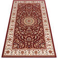 Tapis Rugsx Tapis en laine NAIN Rosette, cadre 7176/51066 80x150 cm Bordeaux 80x150 cm. . Maison & D&eacute;co > Tapis.