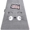 Tapis Rugsx Tapis PETIT CAT CHAT COURONNE gris 240x330 cm Gris 240x330 cm. . Maison & D&eacute;co > Tapis.