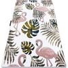 Tapis Rugsx Tapis PETIT GARDEN FLAMINGOS FEUILLES DE MONSTERA 160x220 cm Beige 160x220 cm. . Maison & D&eacute;co > Tapis.