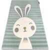 Tapis Rugsx Tapis PETIT RABBIT lapin vert 140x190 cm Vert 140x190 cm. . Maison & D&eacute;co > Tapis.