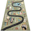 Tapis Rugsx Tapis FUN Route pour enfants, rue, animaux 140x190 cm Vert 140x190 cm. . Maison & D&eacute;co > Tapis. Grenoble
