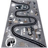 Tapis Rugsx Tapis FUN Route pour enfants, rue, animaux 200x290 cm Gris 200x290 cm. . Maison & D&eacute;co > Tapis.
