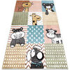 Tapis Rugsx Tapis FUN Pets pour enfants, animaux color&eacute; 120x170 cm Multicolore 120x170 cm. . Maison & D&eacute;co > Tapis.