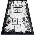 Tapis Rugsx Tapis FUN Hop pour enfants, la marelle, 200x290 cm Noir 200x290 cm. . Maison & D&eacute;co > Tapis.