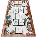 D&eacute;coration sur Grenoble : Tapis Rugsx Tapis FUN Hop pour enfants, la marelle, 160x220 cm Rose 160x220 cm. . Maison & D&eacute;co > Tapis.