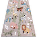 D&eacute;coration sur Grenoble : Tapis Rugsx Tapis FUN Africa pour enfants, animaux, Afrique 180x270 cm Beige 180x270 cm. . Maison & D&eacute;co > Tapis.