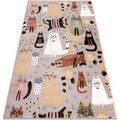 Tapis Rugsx Tapis FUN Kittens pour enfants, chats beige 160x220 cm Beige 160x220 cm. . Maison & D&eacute;co > Tapis. Grenoble