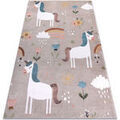 D&eacute;coration sur Grenoble : Tapis Rugsx Tapis FUN Sweety pour enfants, licorne, arc 160x220 cm Beige 160x220 cm. . Maison & D&eacute;co > Tapis.