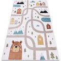Tapis Rugsx Tapis FUN Polar pour enfants rues, for&ecirc;t, 160x220 cm Beige 160x220 cm. . Maison & D&eacute;co > Tapis.