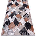 Tapis Rugsx Tapis FUN Tops pour enfants montagnes, sommets 160x220 cm Beige 160x220 cm. . Maison & D&eacute;co > Tapis.