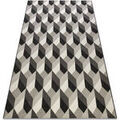 Tapis Rugsx Tapis EN CORDE SIZAL FLAT 48624/690 CUBES 200x290 cm Noir 200x290 cm. . Maison & D&eacute;co > Tapis. Grenoble