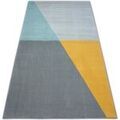 D&eacute;coration sur Grenoble : Tapis Rugsx Tapis SCANDI 18487/572 - TRAP&Egrave;ZES gris dor&eacute; 80x150 cm Gris 80x150 cm. . Maison & D&eacute;co > Tapis.