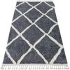 Tapis Rugsx Tapis BERBER CROSS B5950 gris et blanc 80x150 cm Gris 80x150 cm. . Maison & D&eacute;co > Tapis.