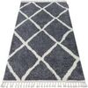 Tapis Rugsx Tapis BERBER CROSS B5950 gris et blanc 120x170 cm Gris 120x170 cm. . Maison & D&eacute;co > Tapis.