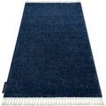 D&eacute;coration sur Grenoble : Tapis Rugsx Tapis BERBER 9000 bleu fonc&eacute; Franges berb&egrave;re 240x330 cm Bleu 240x330 cm. . Maison & D&eacute;co > Tapis.