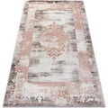 Tapis Rugsx Tapis CORE W9797 Cadre, Rosette - structurel, 120x170 cm Beige 120x170 cm. . Maison & D&eacute;co > Tapis.