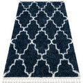 D&eacute;coration sur Grenoble : Tapis Rugsx Tapis UNION 3488 Tr&egrave;fle marocain Trellis bleu 140x190 cm Bleu 140x190 cm. . Maison & D&eacute;co > Tapis.
