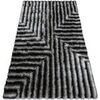 Tapis Rugsx Tapis moderne FLIM 010-B3 shaggy, labyrinthe - 80x150 cm Noir 80x150 cm. . Maison & D&eacute;co > Tapis.