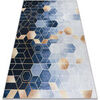 Tapis Rugsx Tapis lavable ANDRE 1216 Cube, g&eacute;om&eacute;trique antid 160x220 cm Bleu 160x220 cm. . Maison & D&eacute;co > Tapis.