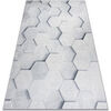 Tapis Rugsx Tapis lavable ANDRE 1180 Nid d'abeille, hexagone 120x170 cm Gris 120x170 cm. . Maison & D&eacute;co > Tapis.