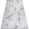 Tapis Rugsx Tapis lavable ANDRE 1180 Nid d'abeille, hexagone 160x220 cm Gris 160x220 cm. . Maison & D&eacute;co > Tapis.