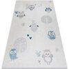 Tapis Rugsx Tapis lavable BAMBINO 1161 Hiboux pour les 120x170 cm Gris 120x170 cm. . Maison & D&eacute;co > Tapis.