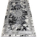 D&eacute;coration sur Grenoble : Tapis Rugsx Tapis VINCI 1407 moderne Rosette vintage - 80x150 cm Gris 80x150 cm. . Maison & D&eacute;co > Tapis.