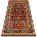 D&eacute;coration sur Grenoble : Tapis Rugsx Tapis en laine KESHAN franges, Ornement, cadre 160x230 cm Bordeaux 160x230 cm. . Maison & D&eacute;co > Tapis.