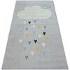 Tapis Rugsx Tapis PASTEL 18409/652 - Petit Nuage Petits 120x170 cm Gris 120x170 cm. . Maison & D&eacute;co > Tapis.