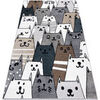 Tapis Rugsx Tapis FUN Gatti pour enfants, chats animaux 140x190 cm Multicolore 140x190 cm. . Maison & D&eacute;co > Tapis.