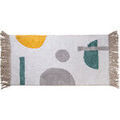 D&eacute;coration sur Grenoble : Tapis Guy Levasseur Tapis d&eacute;co figuratif &agrave; franges en coton Blanc 60x120 cm. . Maison & D&eacute;co > Tapis.