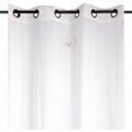 Linge de maison sur Grenoble : Rideaux, stores Stof Un panneau de voilage &agrave; oeillets V&eacute;rone &eacute;cru Blanc 135x250 cm. . Maison & D&eacute;co > Rideaux, stores.