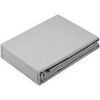 Draps housse Stof Drap Housse en coton Bio Couleur Gris perle - 140 x 190 cm