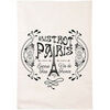 Torchons Enesco Essuie main - Paris Bistrot - en coton d&eacute;cor&eacute; Blanc 50x70 cm. . Maison & D&eacute;co> Torchons.