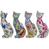 Statuettes et figurines Signes Grimalt Cat Figure 4 Unit&eacute;s Blanc Unique. . Maison & D&eacute;co > Statuettes et figurines.