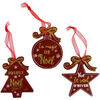 D&eacute;corations de no&euml;l Enesco Set de 3 d&eacute;corations de sapin &agrave; suspendre Rouge Unique. . Maison & D&eacute;co > D&eacute;corations de no&euml;l.