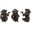Statuettes et figurines Jolipa Set de 3 figurines les singes de la sagesse Marron Unique. . Maison & D&eacute;co > Statuettes et figurines.