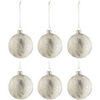 D&eacute;corations de no&euml;l Jolipa Lot de 6 boules de no&euml;l motif marbre blanc et argent Blanc Unique. . Maison & D&eacute;co > D&eacute;corations de no&euml;l.