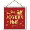 Tableaux, toiles Enesco D&eacute;coration &agrave; suspendre - Joyeux No&euml;l Rouge Unique. . Maison > Tableaux, toiles.