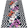 Tapis Rugsx Tapis lavable ANDRE 2300 fleurs, zigzag antid&eacute;rap 160x220 cm Noir 160x220 cm. . Maison & D&eacute;co > Tapis.