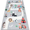 Tapis Rugsx Tapis lavable BAMBINO 2160 Rues, village indien, 120x170 cm Gris 120x170 cm. . Maison & D&eacute;co > Tapis.