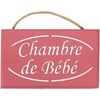 Tableaux, toiles Qualiart Plaque de porte Chambre de B&eacute;b&eacute; - Rose poudre Rose Unique. . Maison > Tableaux, toiles.