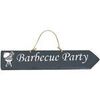 Tableaux, toiles Qualiart Plaque d&eacute;corative en bois - Barbecue Party - anthracite Gris Unique. . Maison > Tableaux, toiles.