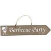Tableaux, toiles Qualiart Plaque d&eacute;corative en bois - Barbecue Party - Taupe Marron Unique. . Maison > Tableaux, toiles.