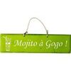 Tableaux, toiles Qualiart Plaque d&eacute;corative en bois - Mojito &agrave; Gogo - Vert Vert Unique. . Maison > Tableaux, toiles.