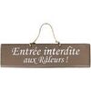 Tableaux, toiles Qualiart Plaque d&eacute;corative en bois - Entr&eacute;e interdite aux R&acirc;leurs Marron Unique. . Maison > Tableaux, toiles.