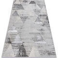 Tapis Rugsx Tapis LIRA E1627 Triangles g&eacute;om&eacute;trique, structur 80x150 cm Gris 80x150 cm. . Maison & D&eacute;co > Tapis. Grenoble