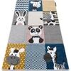 Tapis Rugsx Tapis PETIT ZOO ANIMAUX cr&egrave;me et gris 80x150 cm Beige 80x150 cm. . Maison & D&eacute;co > Tapis.