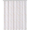 Linge de maison sur Grenoble : Rideaux, stores Unimasa Rideau de douche blanc et or Blanc 180x200 cm. . Maison & D&eacute;co > Rideaux, stores.