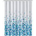 Linge de maison sur Grenoble : Rideaux, stores Unimasa Rideau de douche Bulles bleues Blanc 180x200 cm. . Maison & D&eacute;co > Rideaux, stores.